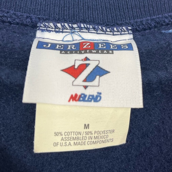 Vintage Custom Made Jerzees Patchwork Denim Cardigan Sz M - Picture 7 of 12